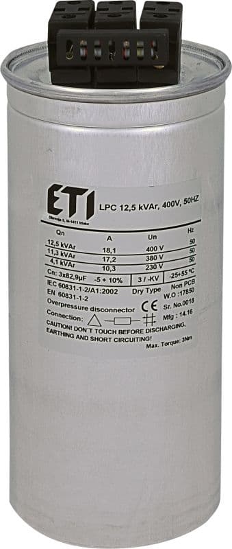 Kondensaattori LPC 12,5 kVar 400V 50Hz 004656751