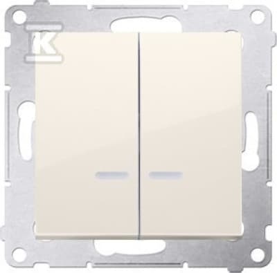 Simon 54 Te-forbindelse fra podsw. LED og til IP44 16AX version, 250V creme DW5ABL.01/41