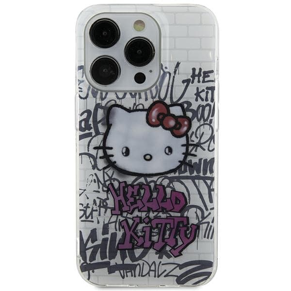 Hello Kitty HKHCN61HDGPHT iPhone 11/Xr 6.1\" vit/vit hårt skal IML Kitty On Bricks Graffiti