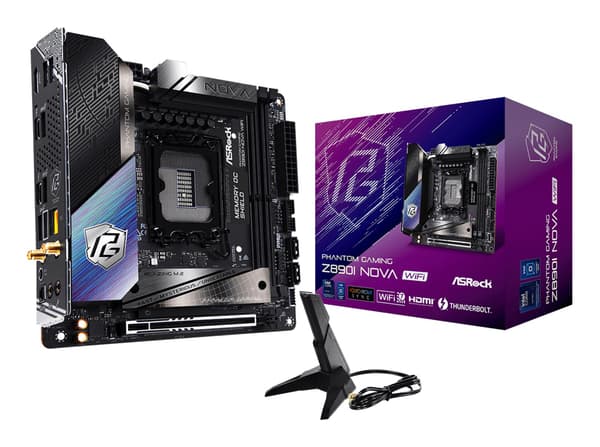 ASRock Phantom Gaming Z890I NOVA WIFI - moderkort - mini ITX - LGA1851 Socket - Z890