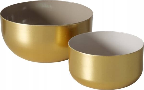 Boltze Gold dekorativa skålar, 2 delar