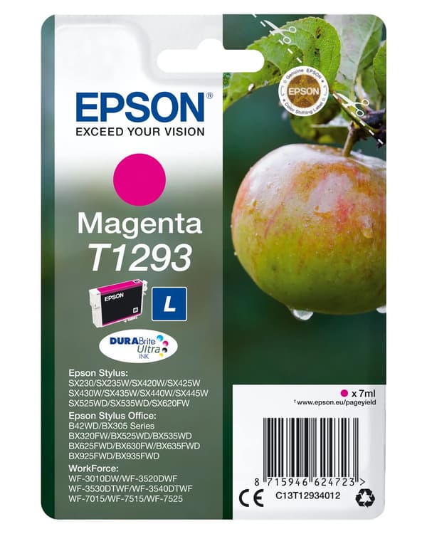 Epson T1293 - L størrelse - magenta - original - blækpatron