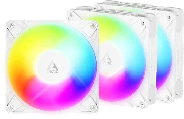 ARCTIC P12 Pro Reverse A-RGB PWM blæser - 120mm, hvid, 3-pak