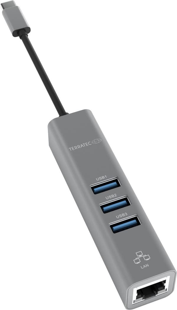 TerraTec Connect C2 USB HUB 1x RJ-45 + 3x USB-A 3.0 (251735)