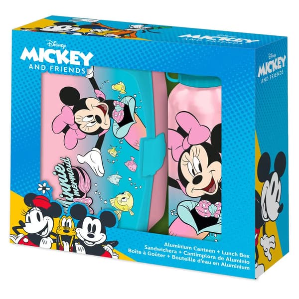 Disney Minnie Madkasse + aluminiumsflaskesæt 500ml