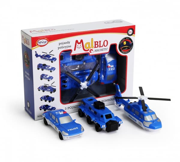 MalBlo Magnetiska Polisbilar