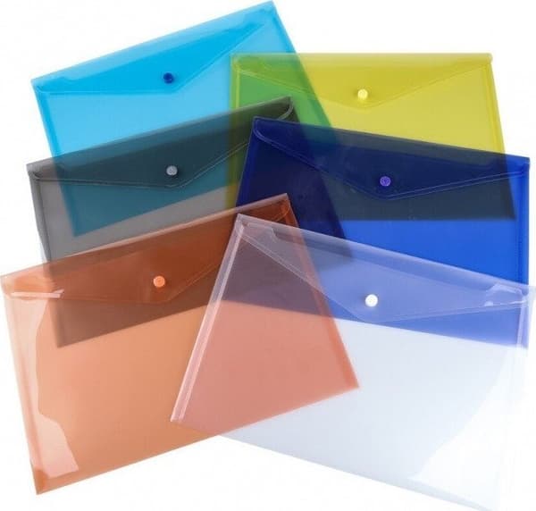 Mappemappe, PP, A4, 235 x 328 x 0,18 mm, til lås, display, farvemix