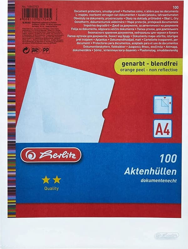 Herlitz Eco - L-formet mappe - for A4