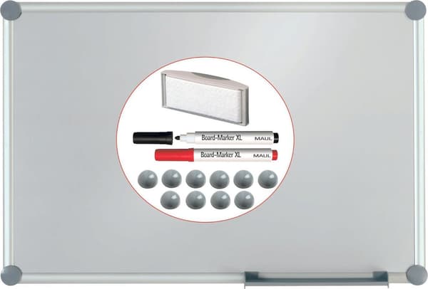 Maul MAUL Whiteboard MaulPro 60x90cm komplett Set silver