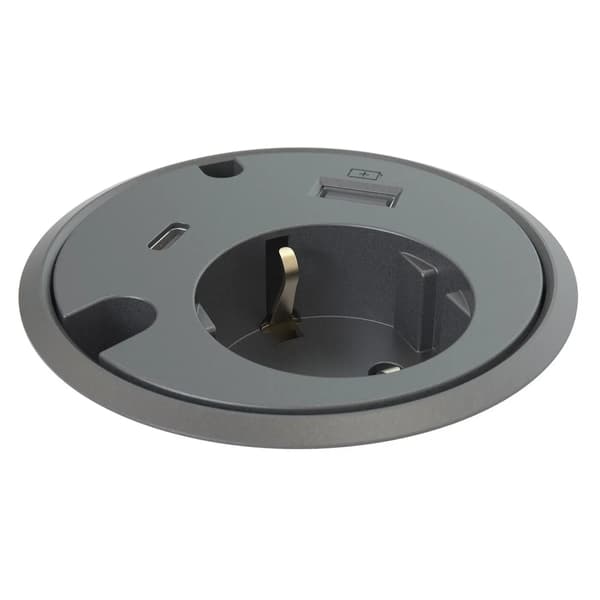 Forming Function Powerdot - 1 virta 1 USB/A-kanava 1 USB/C-portti 2 läpivientiä, musta