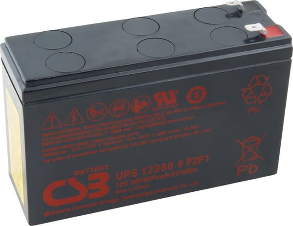 CSB 12V 7Ah F1F2 HighRate Batteri (UPS 123606)
