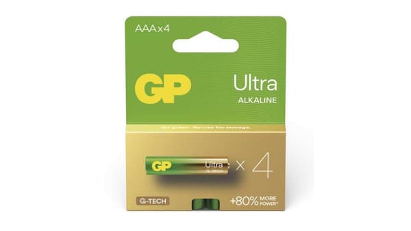 GP ALKALINE BATTERI ULTRA AAA (LR03) 4PP MB /4 stk /