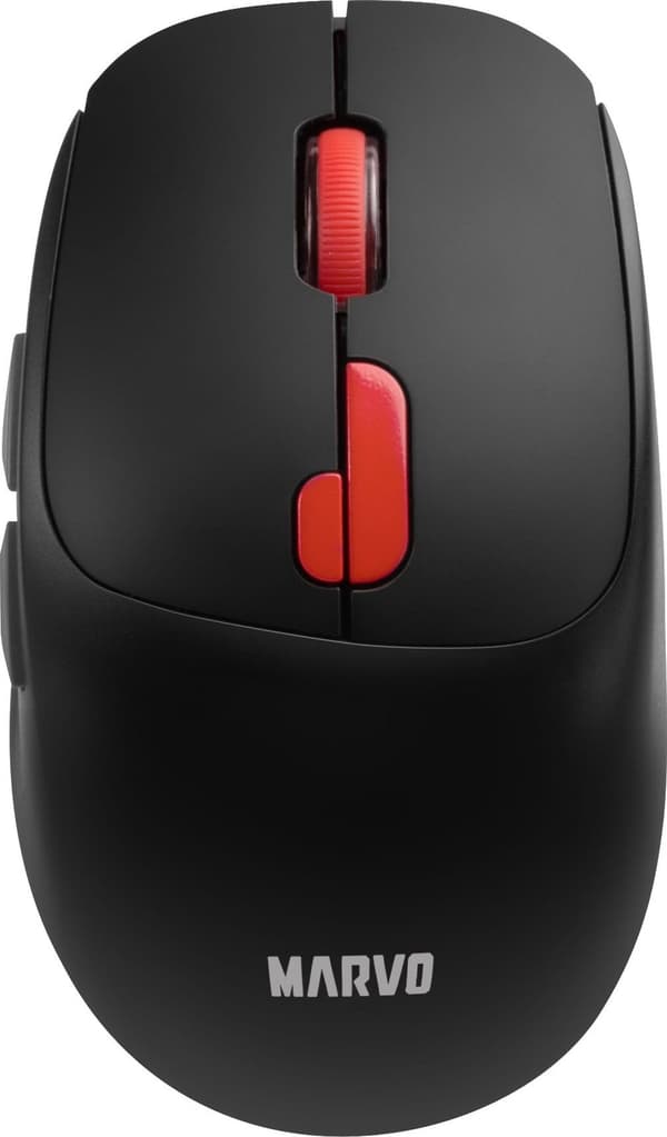 Marvo M809W Trådlös mus, svart, 1600DPI
