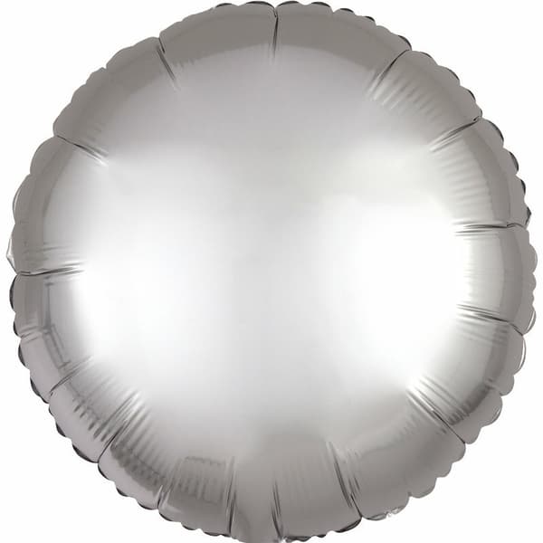 Lustre sølv rund folieballon 43cm 9914125
