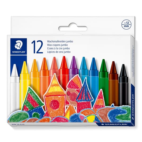 STAEDTLER Noris Jumbo set med vaxkritor 12 mm