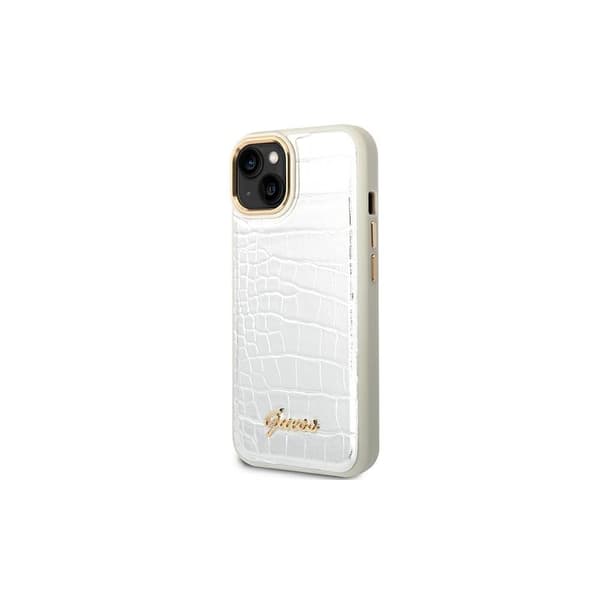 Guess GUHCP14SHGCRHS iPhone 14 6.1 \"Sølv / Sølv Hardcase Croco Collection