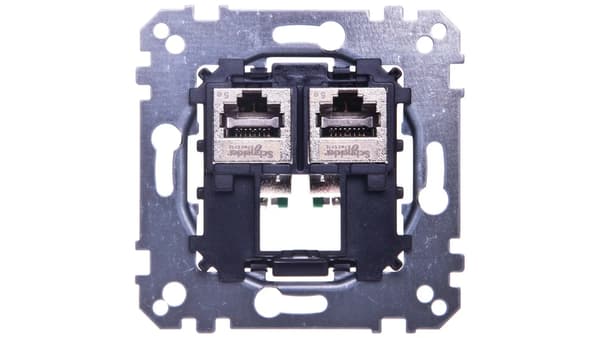 Schneider Electric Computer Dobbeltstikmekanisme 2 x RJ45 Cat 5 (MTN4575-0012)