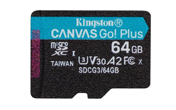 Kingston Flash-kort Canvas Go! Plus - MicroSDXC UHS-I - 64 GB