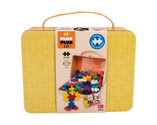 Plus Plus Blocks stor Metal gul kasse 70 dele 3274 DANTE