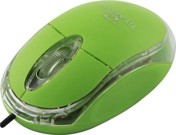 TITANUM RAPTOR 3D TRÅDBUNDEN OPTISK MUS USB GRÖN