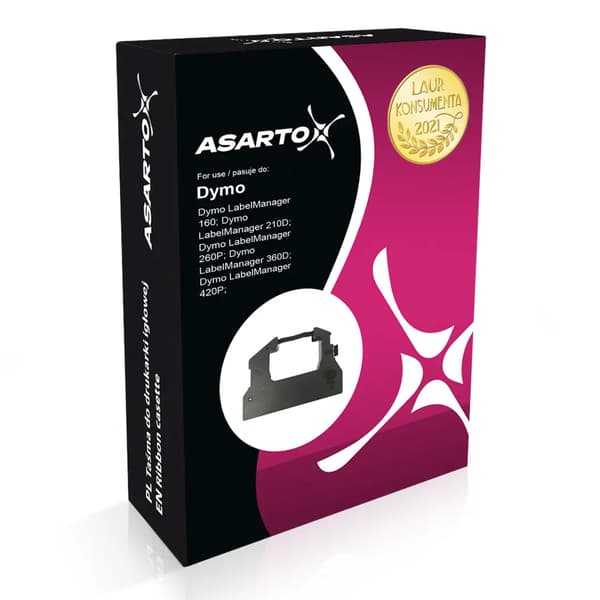 Asarto Tape Asarto til DYMO D9/7/BK/G | S0720740 | sort/grå