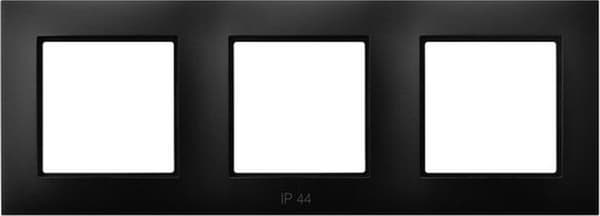 Ospel ARIA tredobbelt ramme til forbindelsesled IP44 sort metallic RH-3U/33