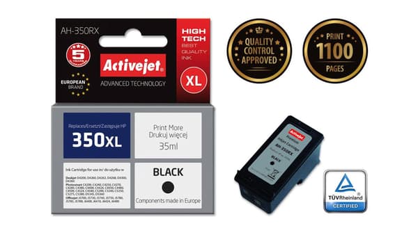 ACTIVEJET HP CB336EE SORT BLÆK 35ml (NR. 350XL) AH-350RX