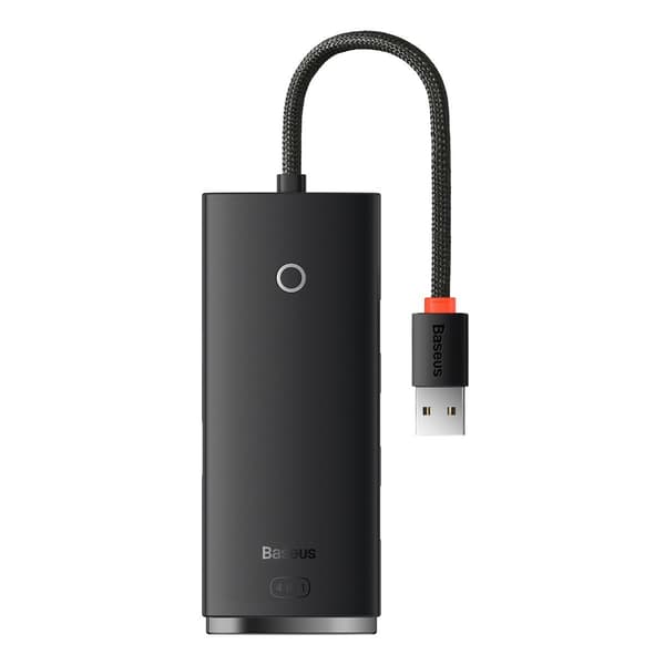 Baseus HUB Lite Series 4-i-1 adapter (USB-A til 4xUSB-A 3.0) kabel 0,25m, Sort (WKQX030001)