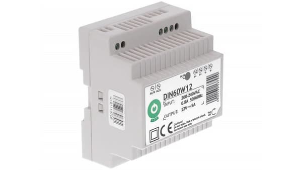 60W 12VDC 5A DIN60W12 DIN-kisko POS-virtalähde