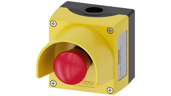 Hus til rorudstyr 22mm rund plastoverdel gul 3SU1801-0NB00-2AC2
