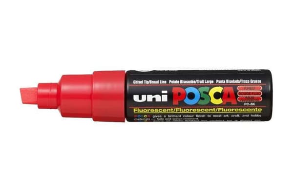 Uni POSTER MARKER UNI POSCA PC-8K FLUORESCENT RED