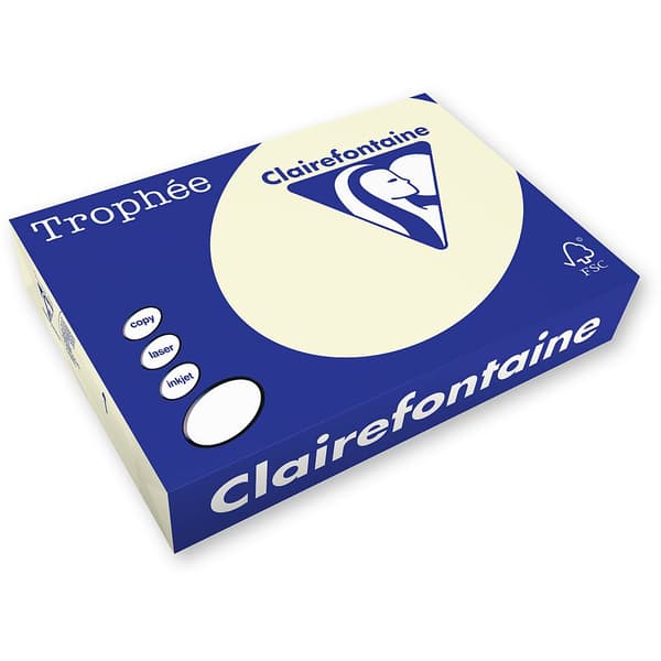 Trophee färgat papper A4 gräddfärgat 80g (xca41787)