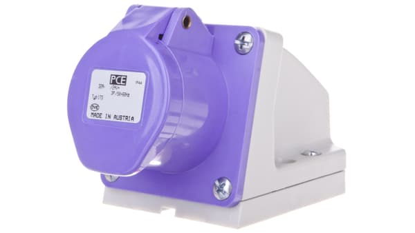 Stålfatning 32A 3P 24V lilla IP44 173V