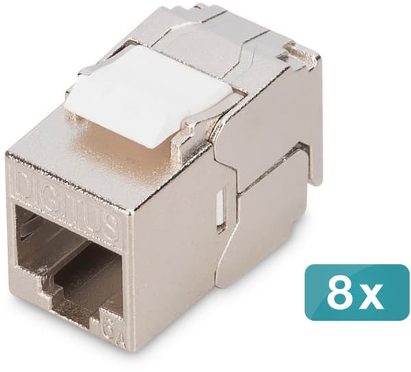 DIGITUS Keystone Cat6A skärmad 8 st. verktygsfri