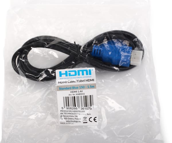 HDMI-HDMI-kaapeli Opticum Standard Blue 150 - 1,5m (v1.4)