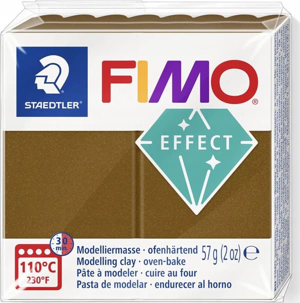 Värmehärdande massa Fimo Effect 57g brun