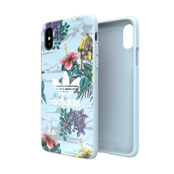 Adidas OR SnapCase Floral -suojakuori iPhone X / Xs -puhelimelle - harmaa
