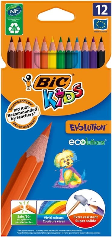 Børn Evolution 12 farver BIC blyanter
