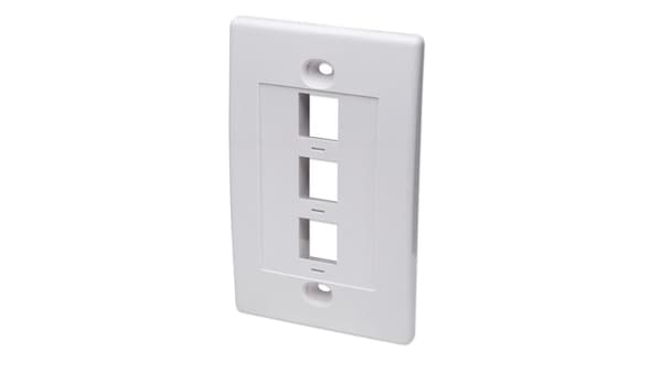 Intellinet 163309 Panel til 3x Keystone_ Overflademonteret Stikdåse