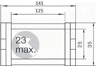 Kaapelikanava 40/60 - 1m T0-HKP040060R5A