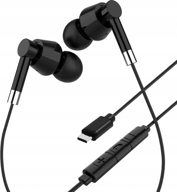 MEDIA-TECH HØRETELEFONER ALLE USB-C Øretelefoner sorte