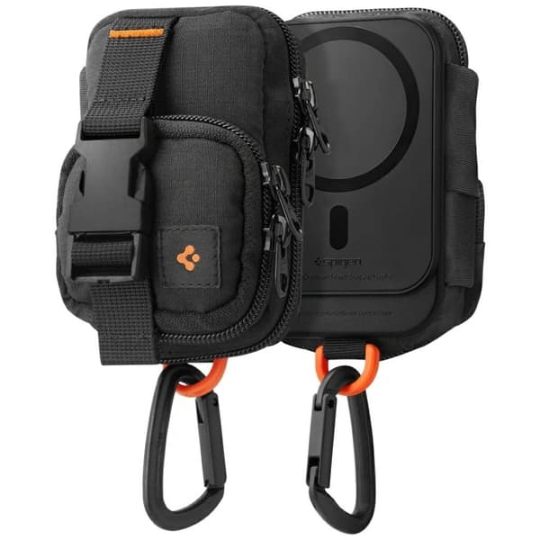 Spigen kannettava järjestelypussi SnapZip MagSafe, musta