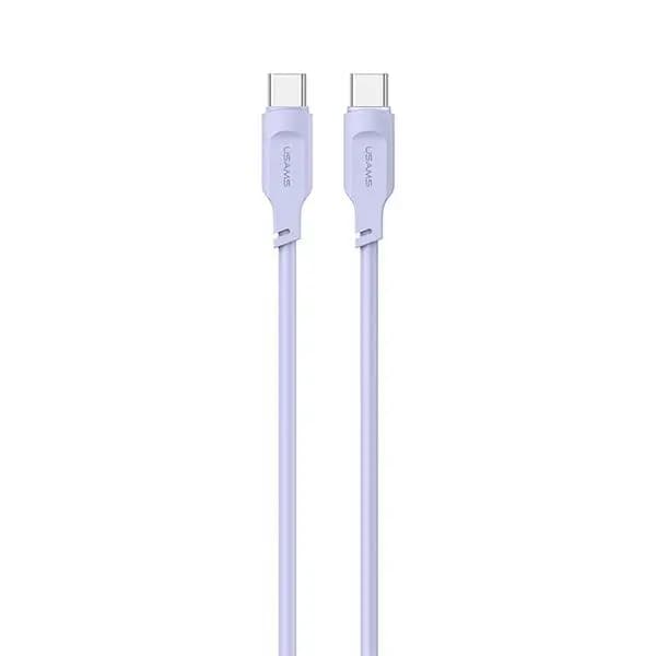 USAMS USB-C til USB-C PD hurtigopladningskabel 1,2 m lilla
