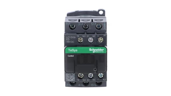 TeSys Deca Power Contactor 9A 3P 48V DC 1Z 1R LC1D09ED