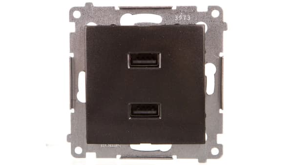 Kontakt-Simon Simon 54 -akkulaturi 2xUSB 2.1A 5V/DC antrasiitti (DC2USB.01/48)
