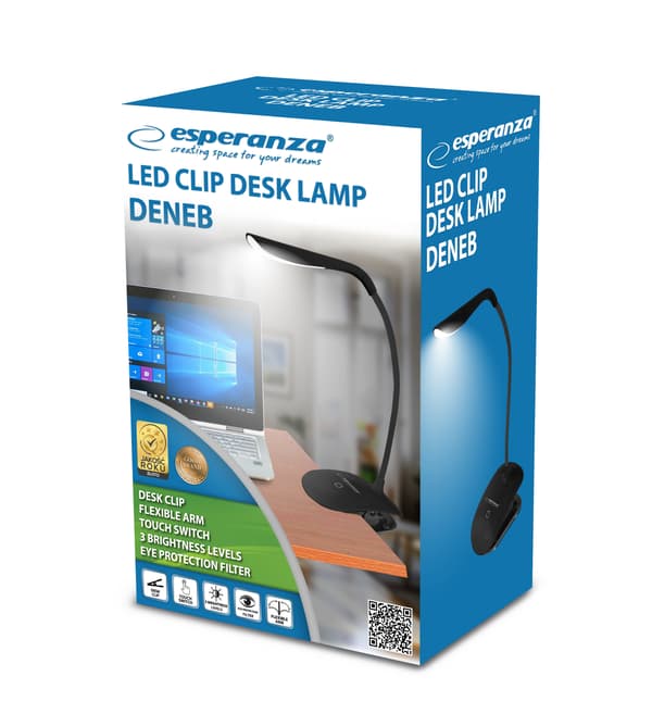 ESPERANZA SKRIVEBORDSLAMPE LED DENEB SORT