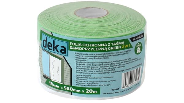 SKYDDANDE FILM MED TEJP GRÖN FÖR UTOMHUS 55CM*20M