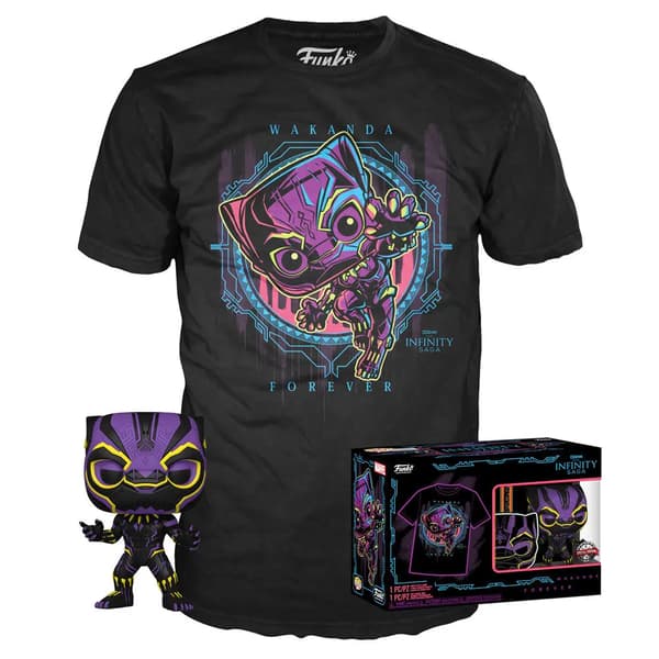 Set figur POP & T-shirt Marvel Wakanda Forever Black Panther Exklusiv