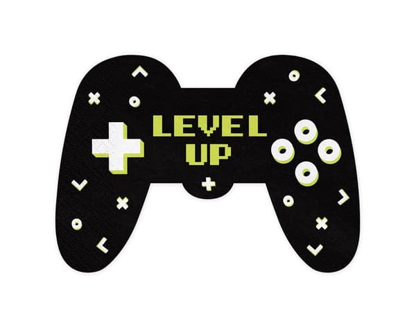 Gamepad servietter, 11,5x16 cm, mix (1 pk./12 stk.)
