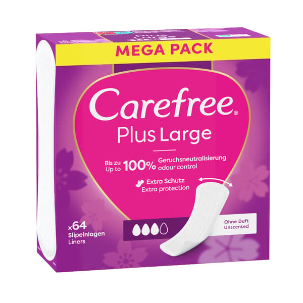 CareFree_Plus Stora Trosskydd Lätt Doft 64st